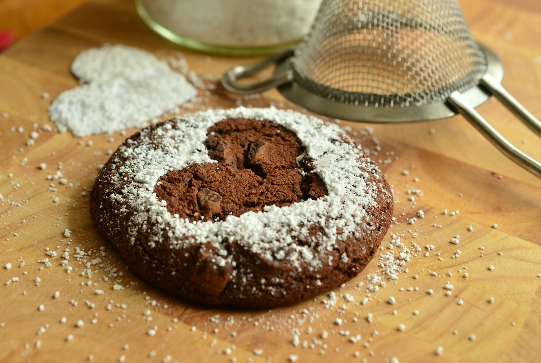 chocolate cookie with a heart